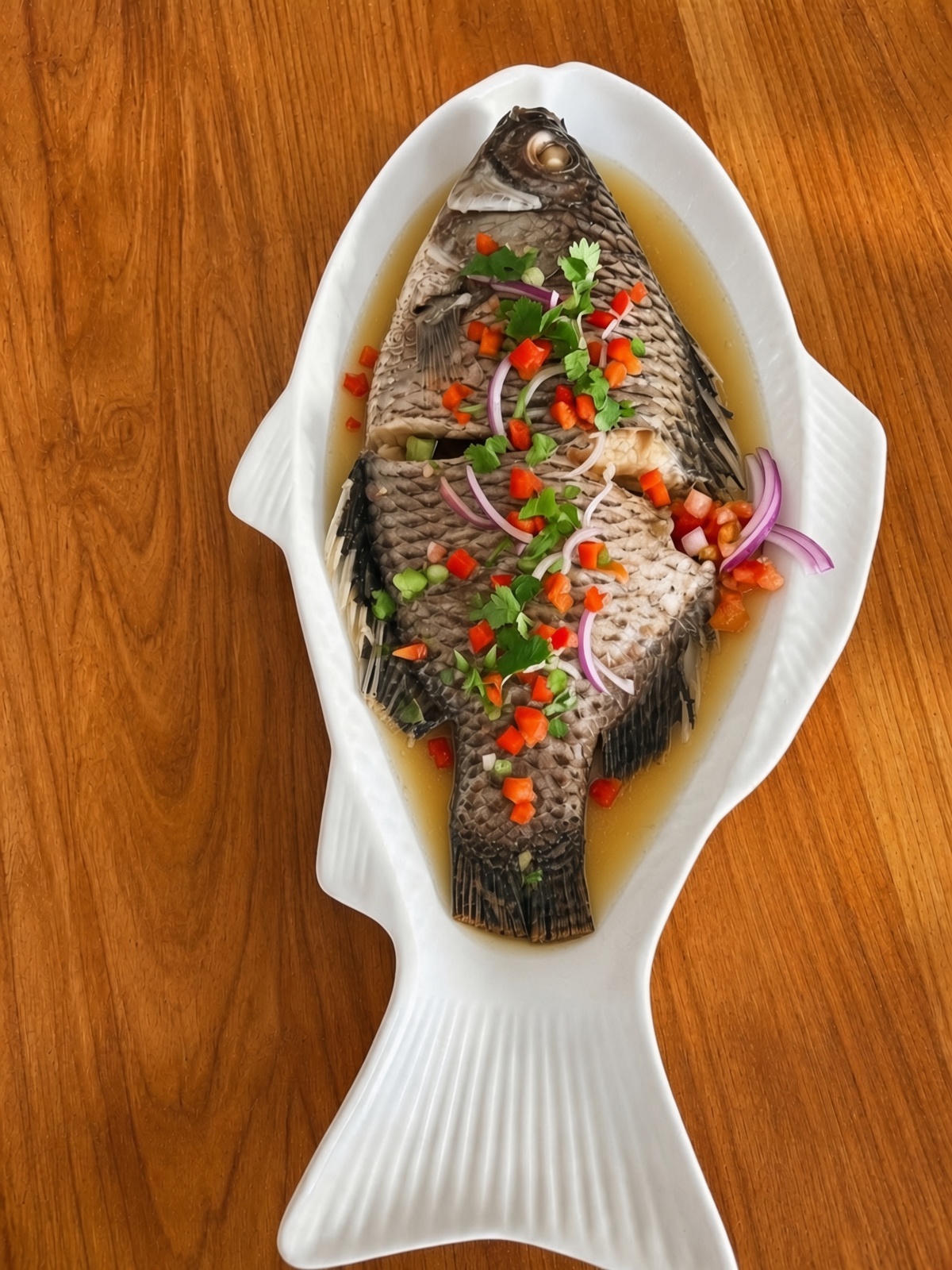 Boiled Whole Tilapia Fish